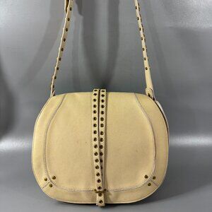 Jerome Dreyfuss Made in Paris Beige Leather Nestor Saddle Bag